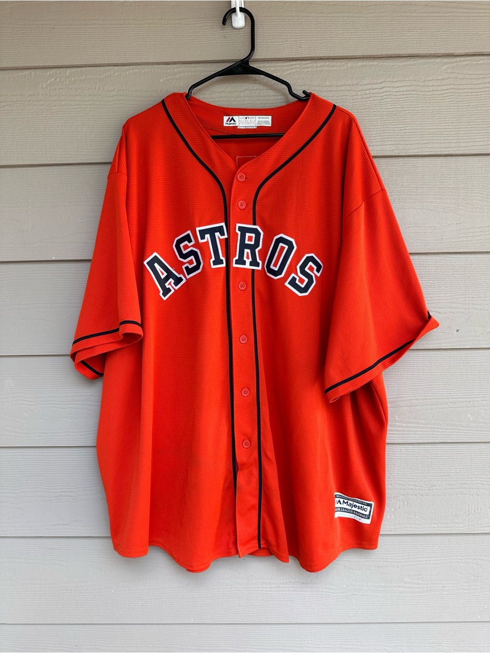Houston Astros Bregman # 4 Cool Base Jersey Men's Orange Majestic Used 4XL A30